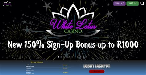 white lotus online casino  If you added at least R5000 on your account on April you will get 100 free spins using code DEP5K